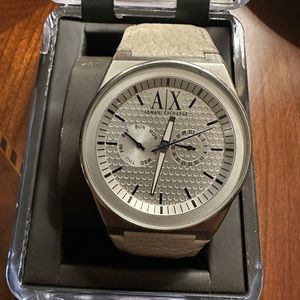Armani exchange AX2046 Watch with Leather Band